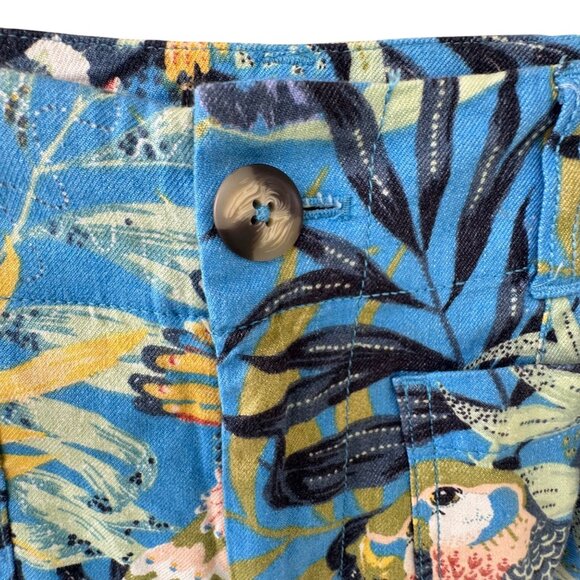 Maeve Anthropologie The Colette Tropical Print Pants Size 6 - Picture 7 of 11